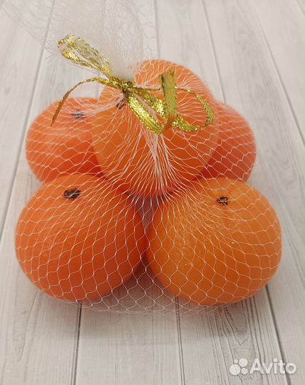 Мыло ручной работы мандарины в сетке