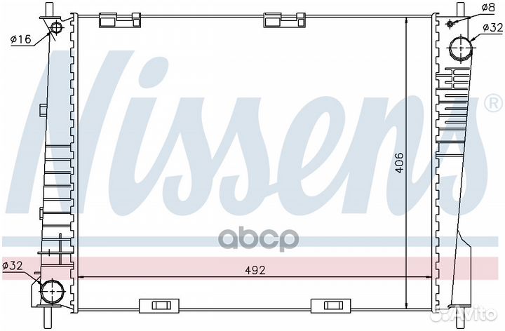 67283 Радиатор renault clio 1.2-1.6/1.5D 05- 67
