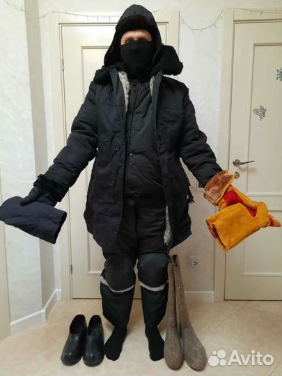 Шапка, штаны, валенки, рукавицы