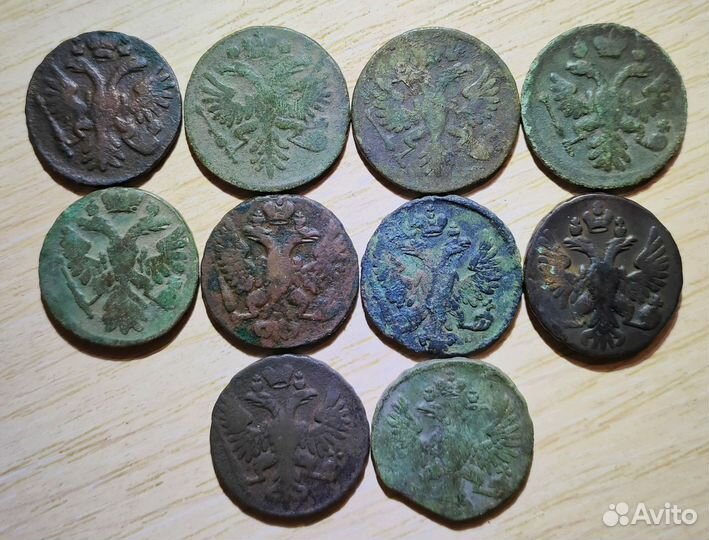 Монеты Денга 18 век, состояние