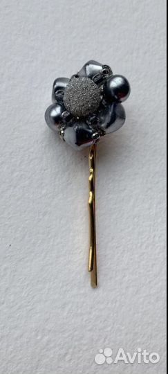 Винтажные заколки для волос Чехословакия Стекло