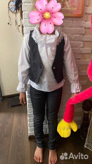 Школьная форма для девочки с блузкой 128-134