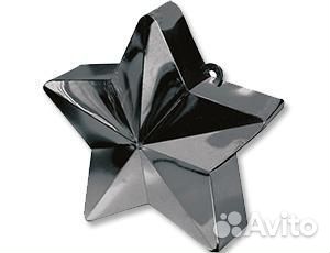 Грузик д/шара Звезда черная 170гр