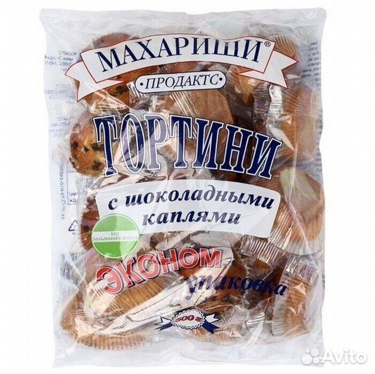 Опт - Кексы Тортини с Шоколадными каплями 500г