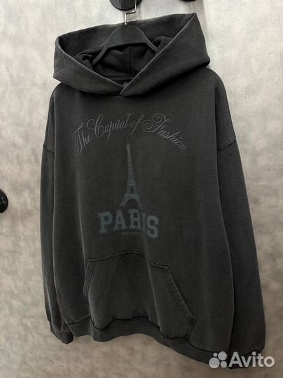 Худи Vetements Paris оверсайз (тренд 2025)