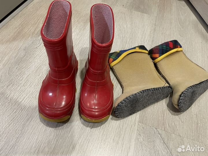 Детские резиновые сапоги