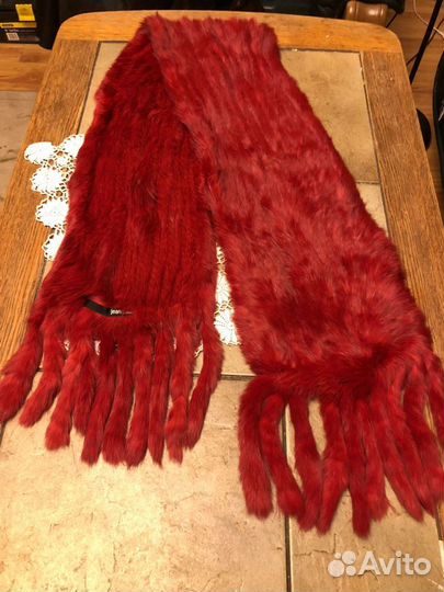 Шарф из вязаной норки