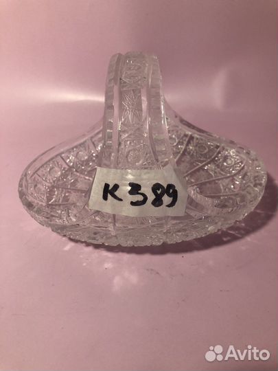 Хрустальная ваза конфетница чехия