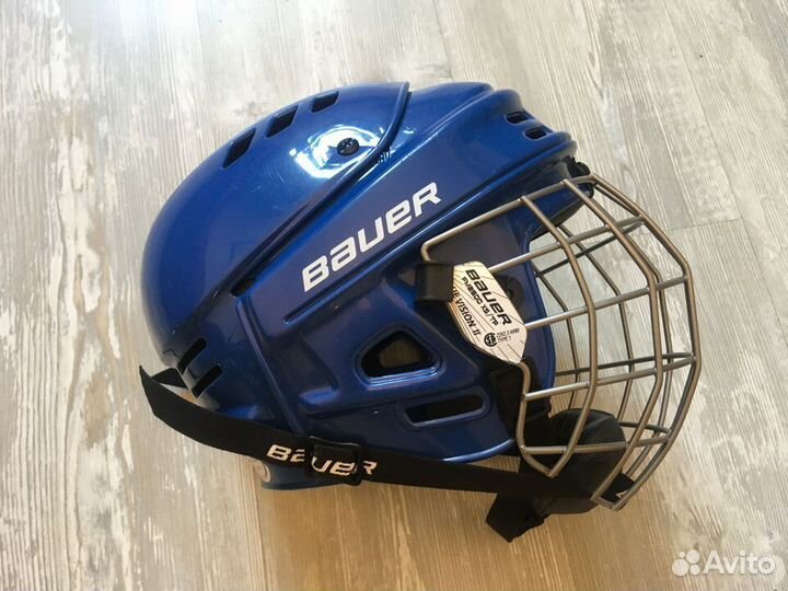 Хоккейный шлем синий Bauer детский