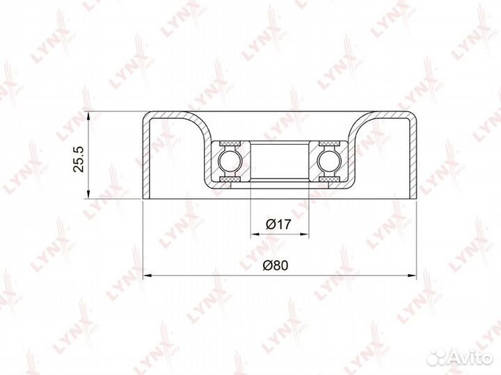 Ролик натяжной приводного ремня lynxauto