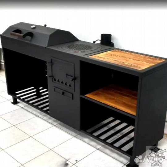 Мангал с крышей 4в1