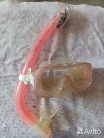 Маска для плавания с трубкой детская