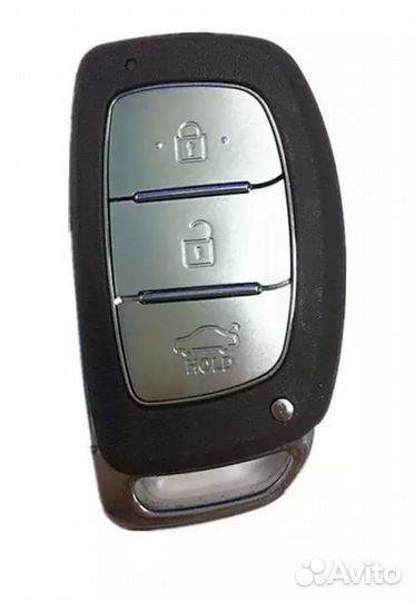 Чехол на не выкидной ключ Hyundai Creta / Хендай Крета TPU Blue