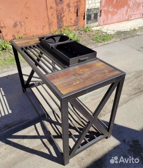 Мангал,Мангальная зона лофт, банный чан