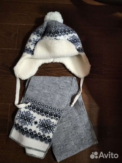 Шапка-ушанка и шарф