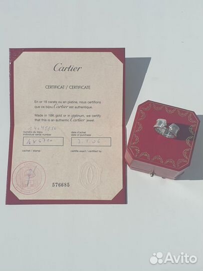 Cartier кольцо оригинал