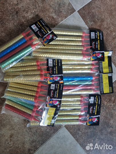 Фонтан в торт золото 18 см (6 шт/уп)