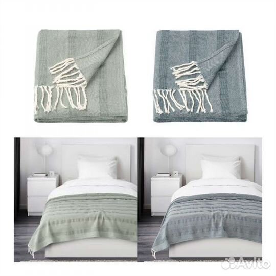 Пледы наматрасники IKEA покрывало новые