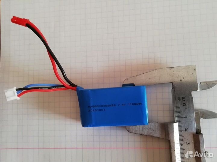 Аккумулятор Li-Pol 7,4V 1100mAh 2S WLToys WPL