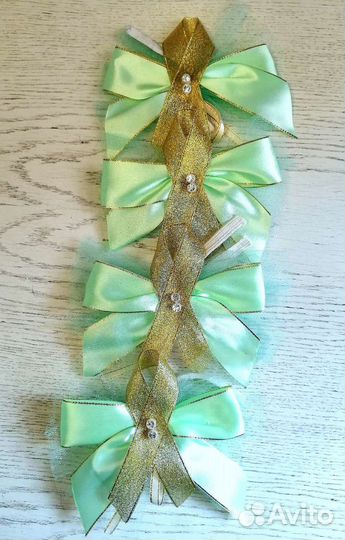 Украшения на машину, бантики разных цветов