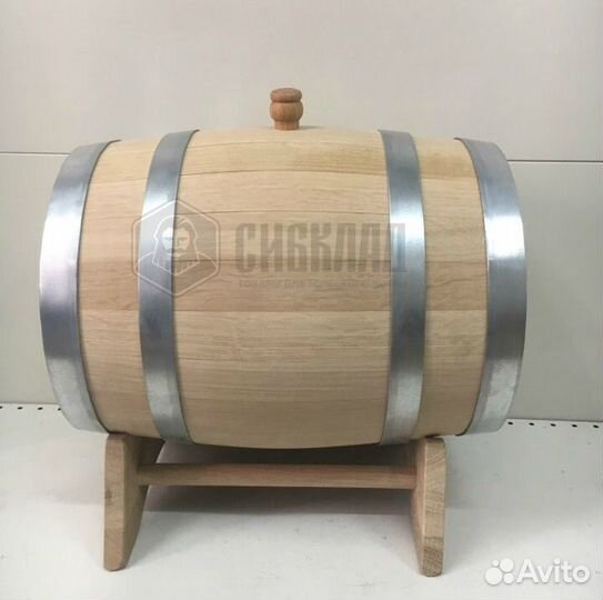 Бочка дубовая заливная, 15л (Средний обжиг) Ставб