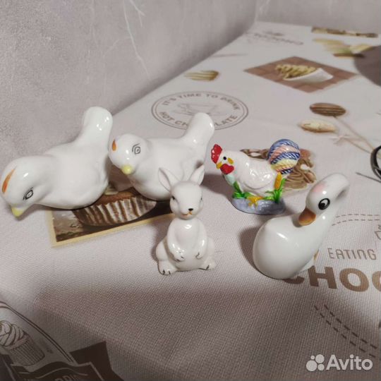 Птицы фигурки фарфор СССР статуэтка
