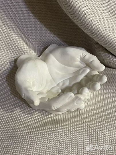 Кашпо ладони. Руки. Гипс. Конфетница. Подставка