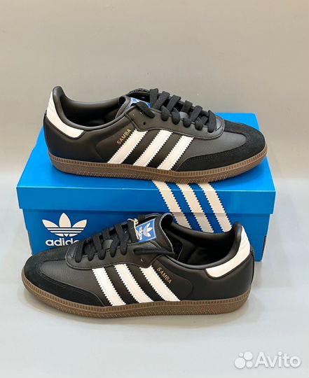 Кроссовки Adidas Samba OG Black White Gum оригинал