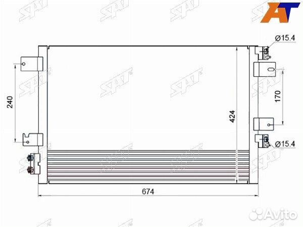 Радиатор кондиционера chrysler sebring, chrysler s