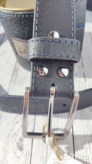 Ремень мужской ручной работы в подарочном тубусе