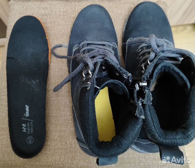 Ботинки натур нубук Германия, р 40, синие