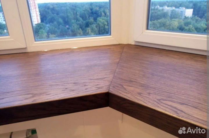 Подоконник деревянный из массива