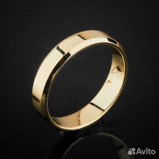 Кольцо обручальное из желтого золота