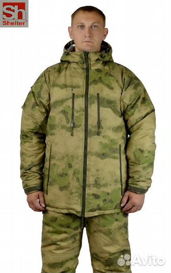 Костюм зимний вкбо цвет мох кмф. зеленый