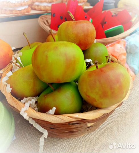 Мыло ручной работы фрукты подарок