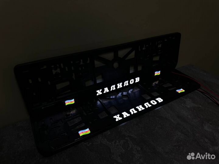 Номерная рамка c вашим логотипом и дизайном