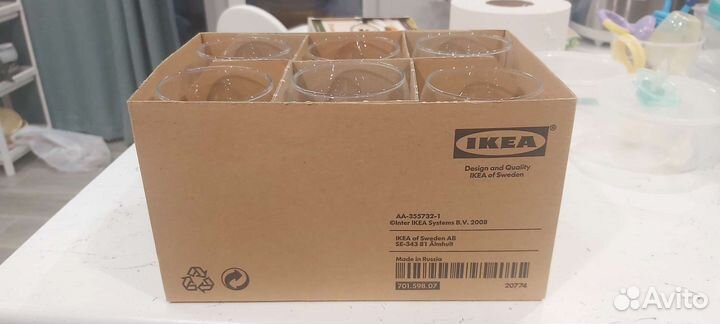 Бокалы для вина IKEA новые