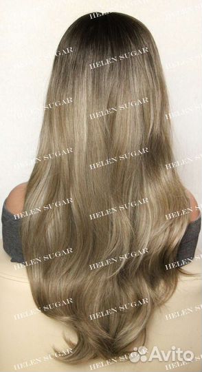 Парик омбре пепельный блонд