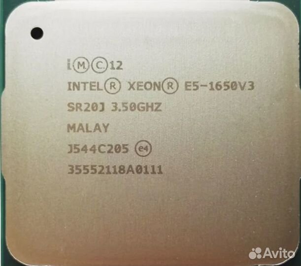 Процессор Intel Xeon 1650v3 (6 ядер 12 потоков)