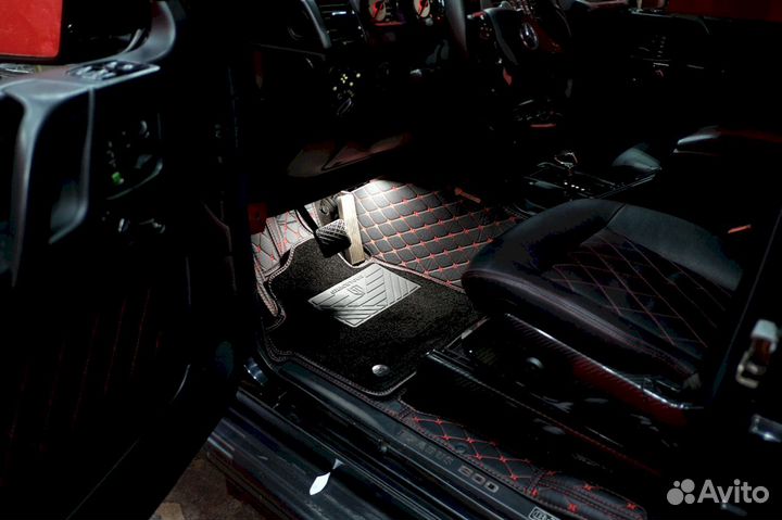 3Д коврики из экокожи Mercedes