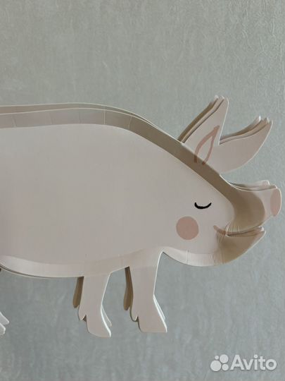 Тарелки свиньи meri meri 6 штук