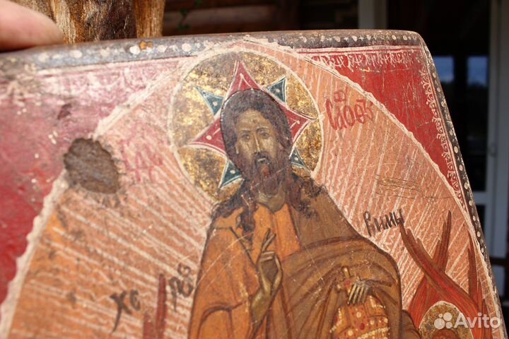 Старинная икона Спас в Силах 25*20,5 Север