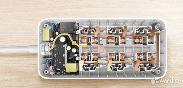 Удлинитель Xiaomi Mi Power Strip 6 розеток, 3 USB