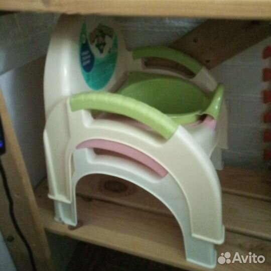 Горшок детский стульчик 2 шт розовый и зелëнный