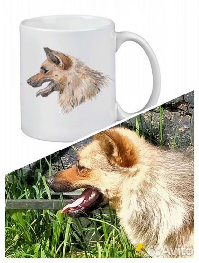 Портрет питомца на кружке