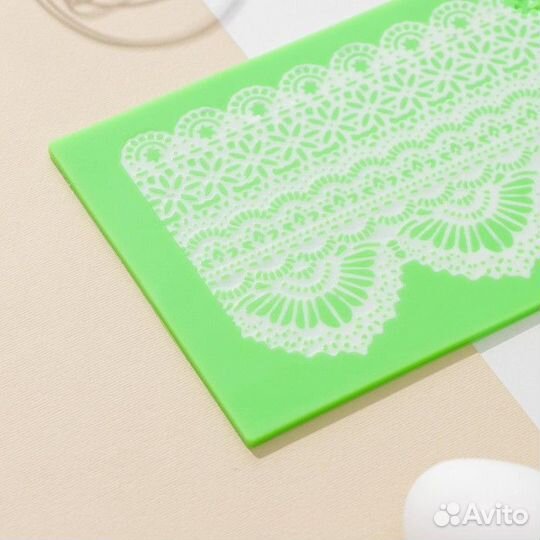 Силиконовый коврик для айсинга «Кружево», 40*12 см