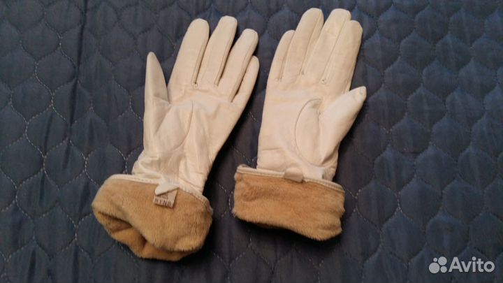 Кожанные перчатки демисезонные