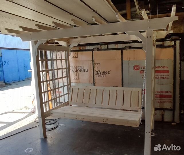Качели пергола деревянные