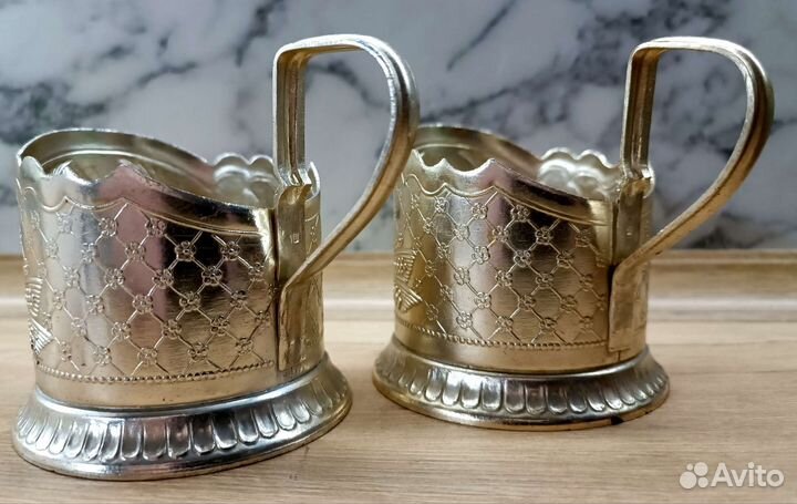 Подстаканник. Голубь мира. 50-е г. Цена за пару