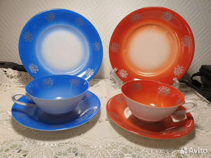 Чайные трио. Ваймар. Фарфор. Германия